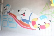 Dtsk motiv - polrn medvdi - brouzdalit / Nstnn figurln malba / 