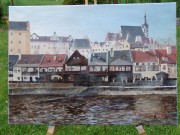 Park pohled od Vltavy / Akryl / 