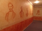 Galerie podobizen G. Verdiho - lev strana / Nstnn figurln kresba / Vymvan patina