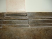 Imitace ulovho soklu detail / Textura - otisk houby / Vymvan patina