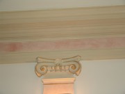 Vstup s polosloupy a zlacenmi tuky detail / Kombinovan technika / Vymvan patina