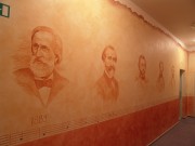 Galerie podobizen G. Verdiho -  star lta / Nstnn figurln kresba / Vymvan patina